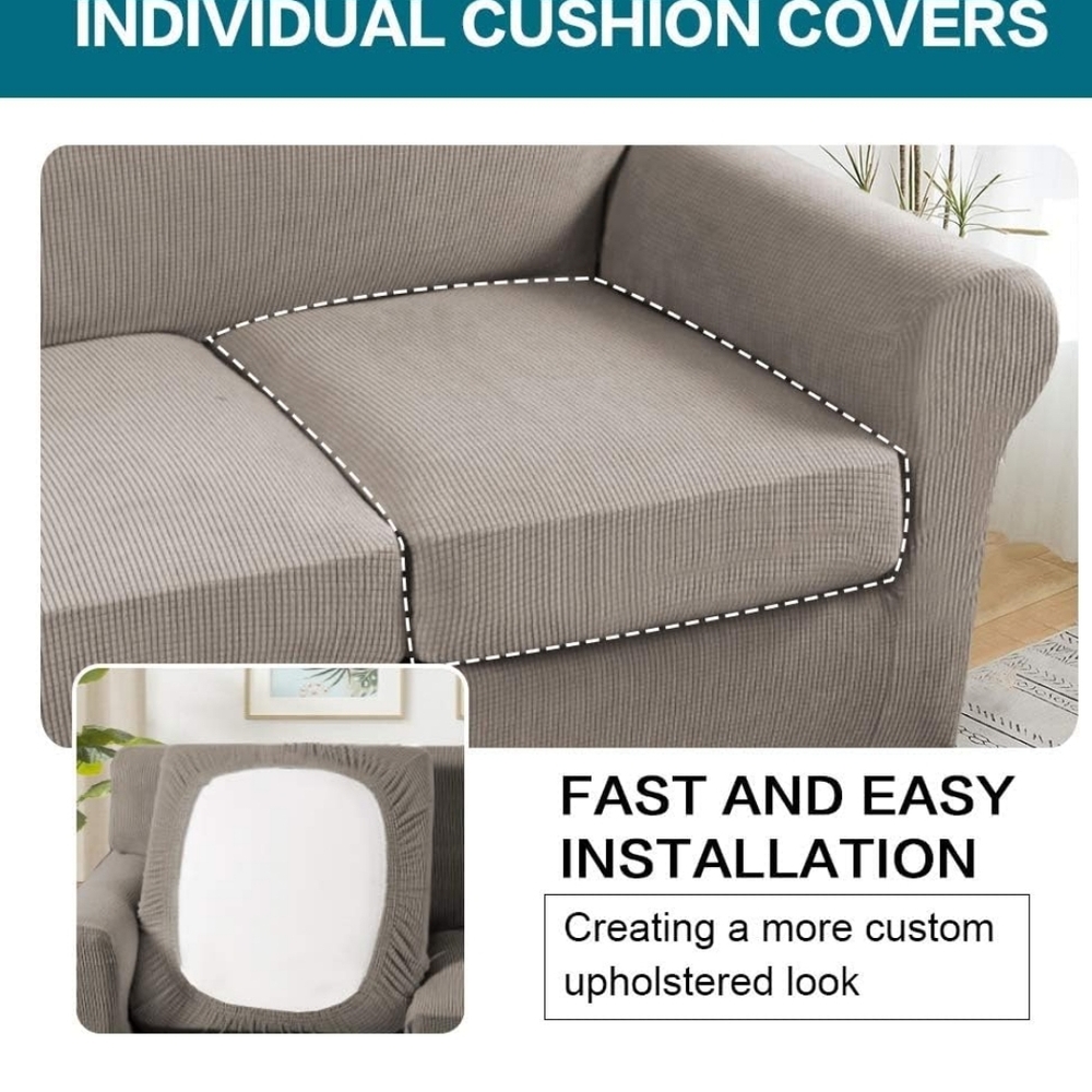 Taupe Sofa Cushion Cover